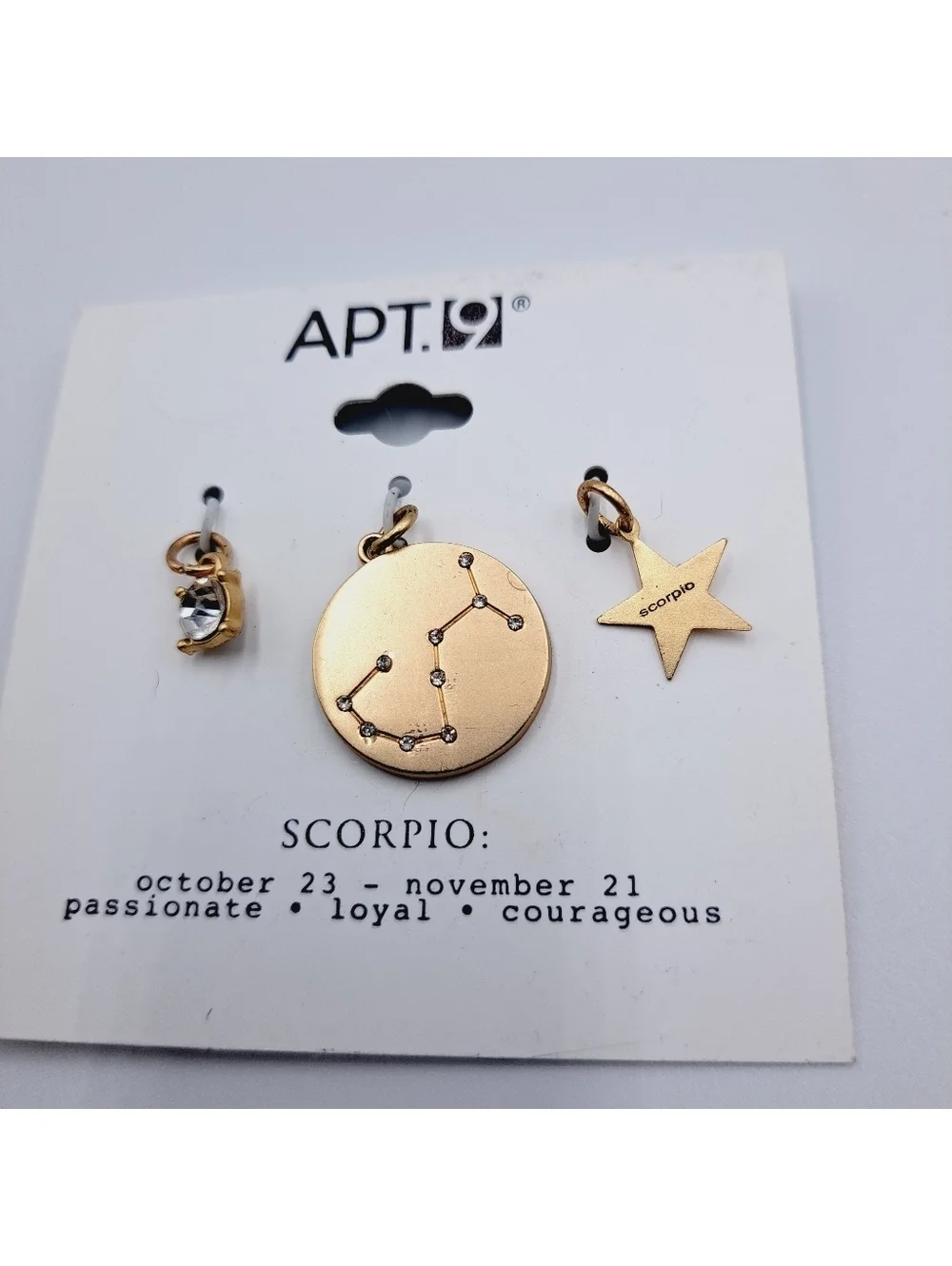Scorpio Zodiac Pendant Charm Set